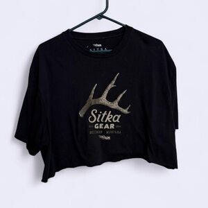 Sitka Gear Black Crop Top